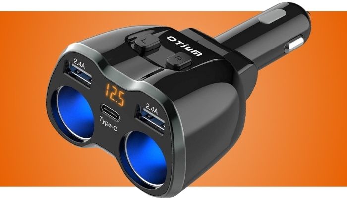 Otium 2-Socket Cigarette Lighter Splitter