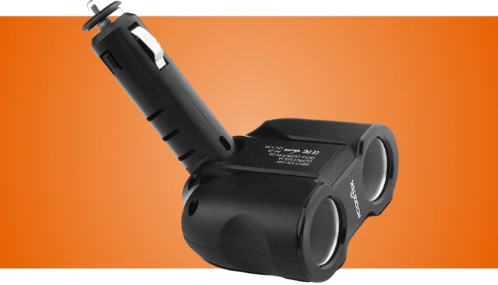 Rocketek 2-Socket 3-Port Car Charger