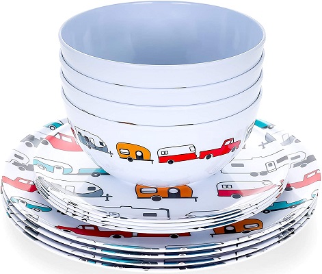 RV Print Camping Dish Set