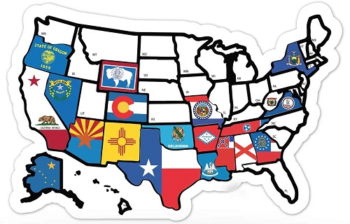 RV State Sticker Travel Map