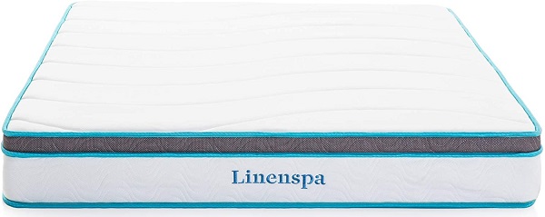 linenspa 8 inch queen memory and spring mattress